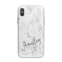 Marble With Custom Name IPhone Case -Wrap & Case Store Marble with Custom Name iPhone X Bumper Case on Silver iPhone Alternative Image 1 53800108 7b9f 48ac 92ff 37db18a8a2c7