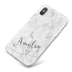 Marble With Custom Name IPhone Case -Wrap & Case Store Marble with Custom Name iPhone X Bumper Case on Silver iPhone a06a9cc2 e7cd 4816 8595 f11479e10ed6