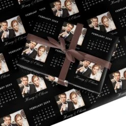 Milestone Date Personalised Photo Wrapping Paper