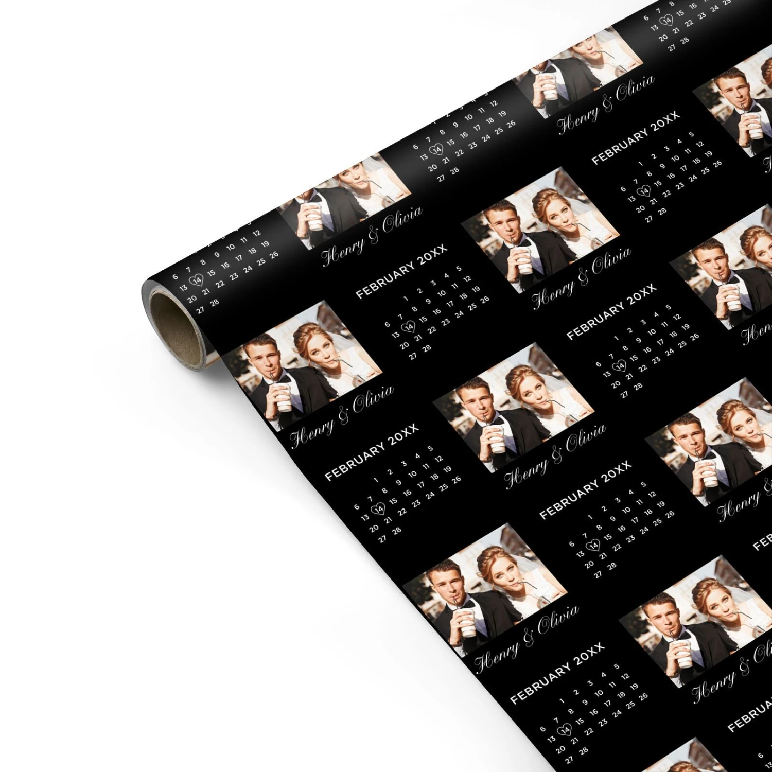 Milestone Date Personalised Photo Wrapping Paper - Image 2