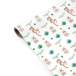 Monkey Personalised Happy Birthday Wrapping Paper -Wrap & Case Store Monkey Personalised Happy Birthday Personalised Gift Wrap