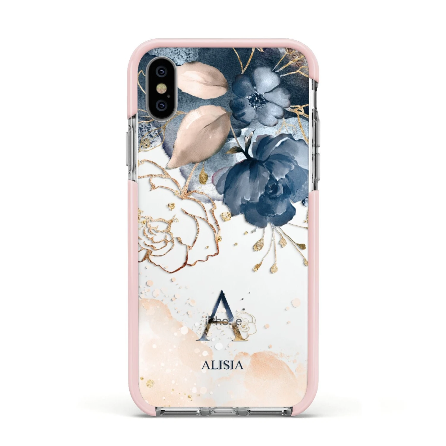 Monogrammed Watercolour Flower Elements IPhone Case - Image 19