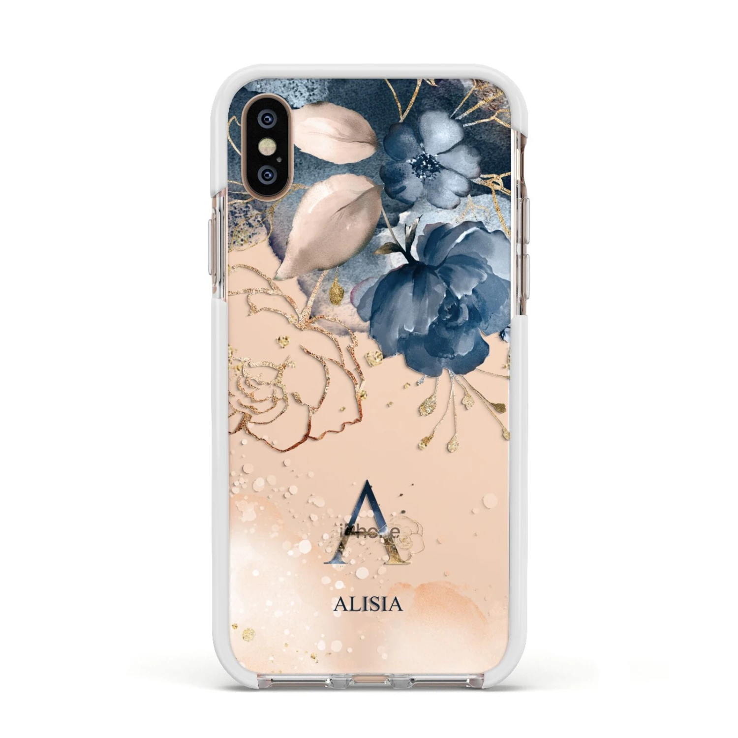 Monogrammed Watercolour Flower Elements IPhone Case - Image 17