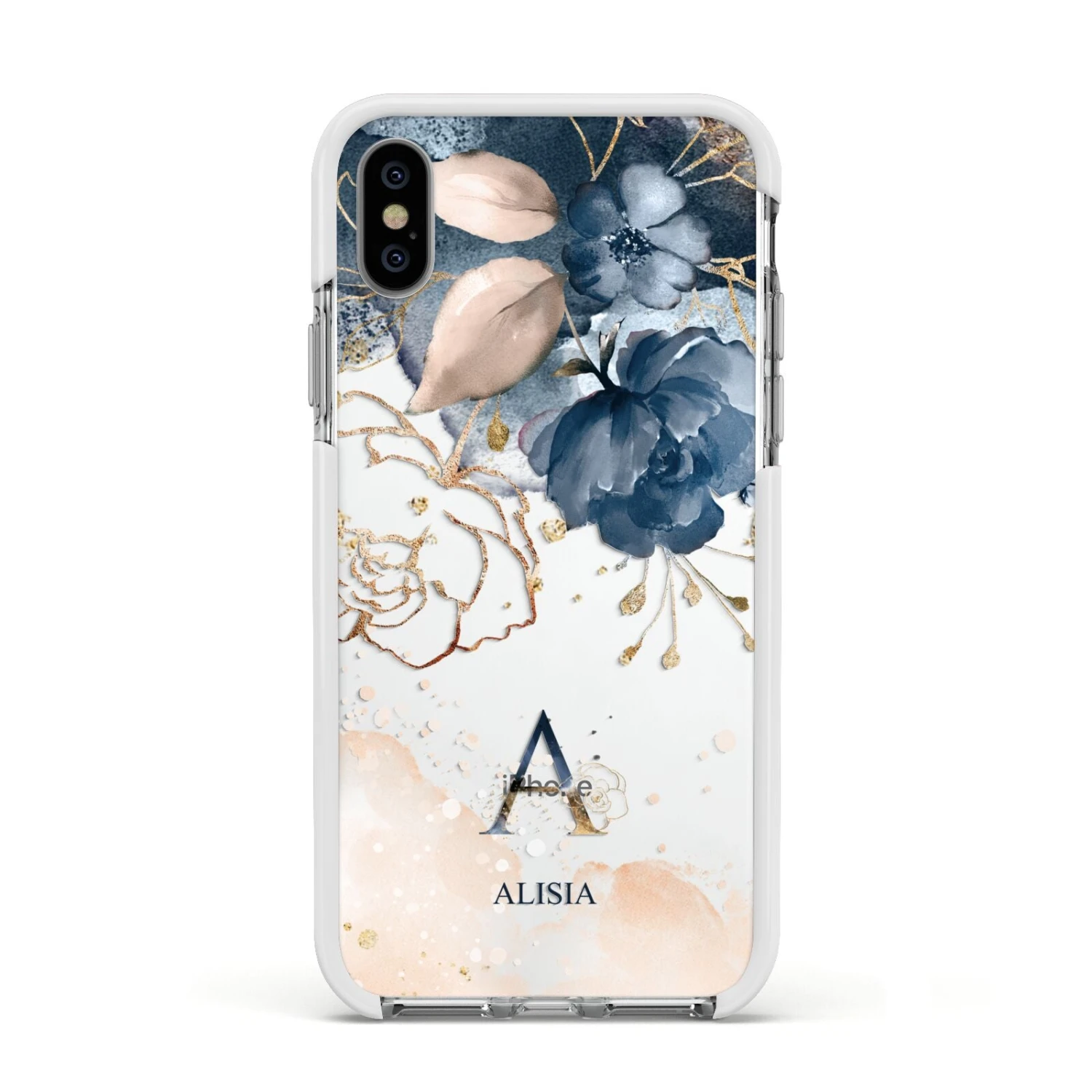Monogrammed Watercolour Flower Elements IPhone Case - Image 16