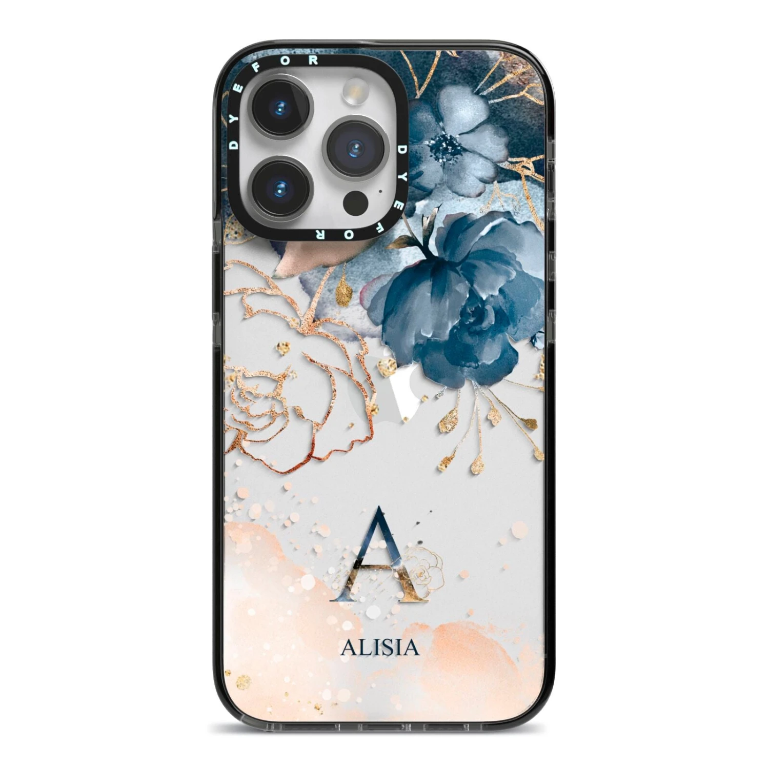 Monogrammed Watercolour Flower Elements IPhone Case