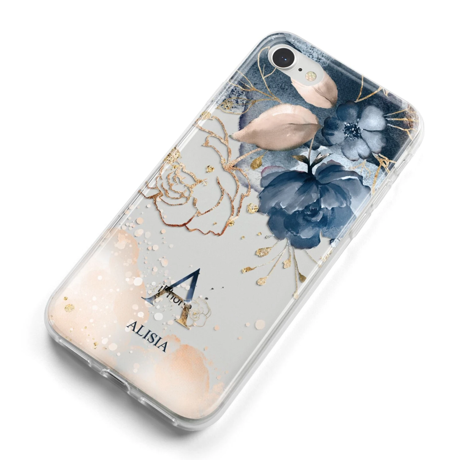 Monogrammed Watercolour Flower Elements IPhone Case - Image 9
