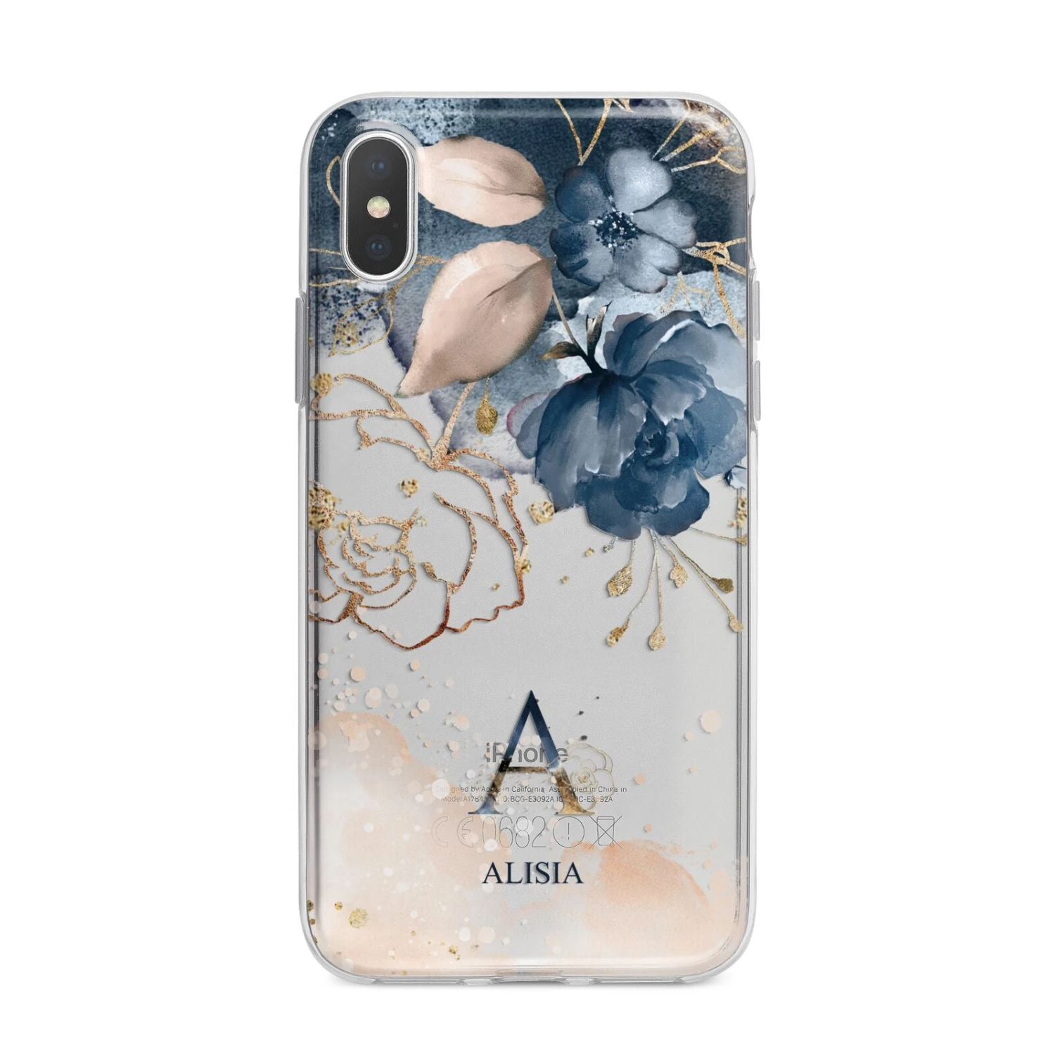 Monogrammed Watercolour Flower Elements IPhone Case - Image 5