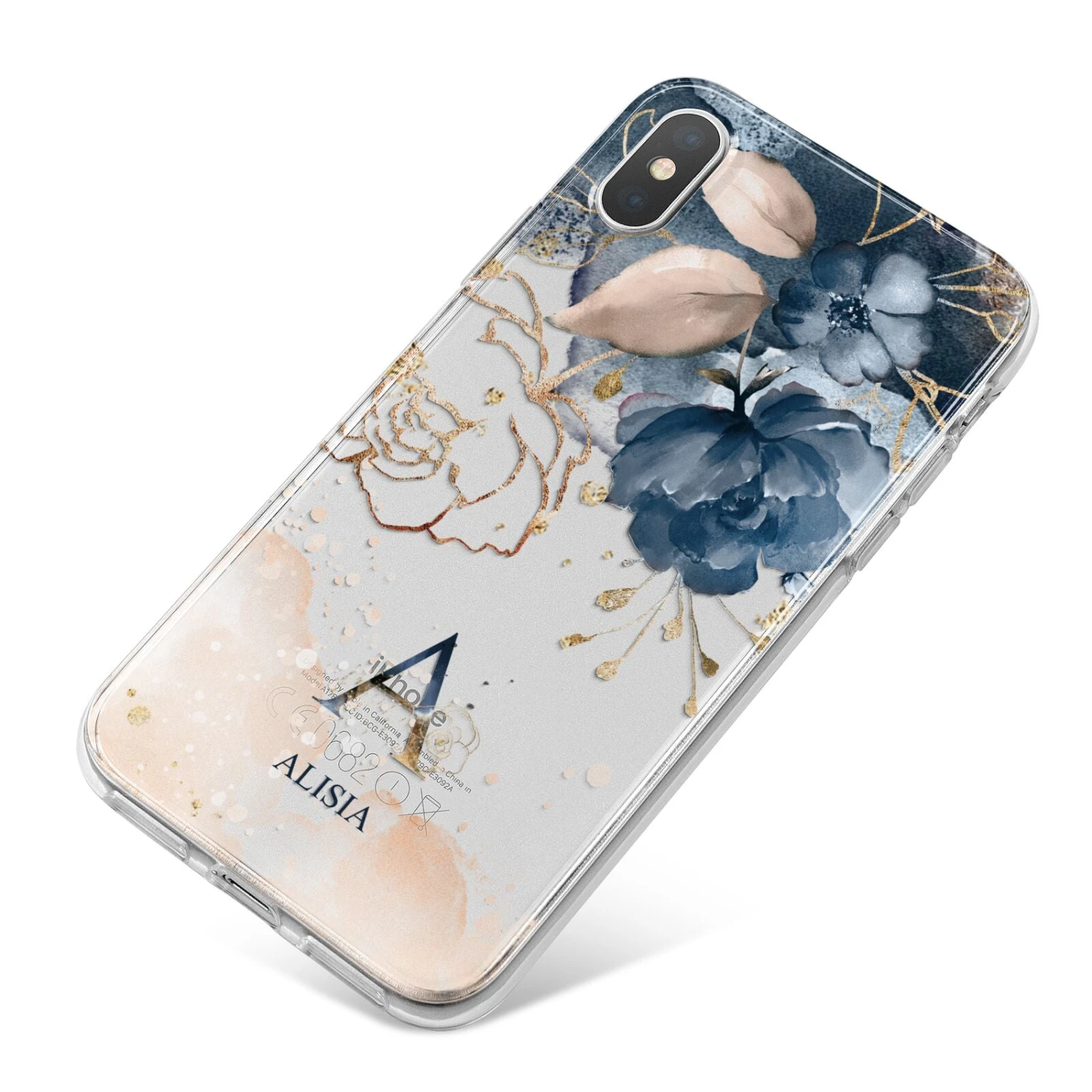 Monogrammed Watercolour Flower Elements IPhone Case - Image 7