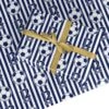 Navy White Football Striped Personalised Wrapping Paper -Wrap & Case Store Navy White Football Striped Personalised Custom Wrapping Paper
