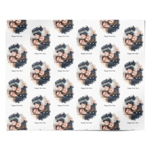 New Year Wreath Wrapping Paper - Image 4