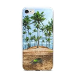 Palm Trees IPhone Case -Wrap & Case Store Palm Trees iPhone 7 Bumper Case on Silver iPhone