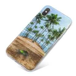 Palm Trees IPhone Case -Wrap & Case Store Palm Trees iPhone X Bumper Case on Silver iPhone