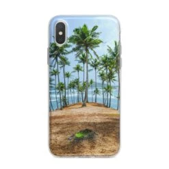 Palm Trees IPhone Case -Wrap & Case Store Palm Trees iPhone X Bumper Case on Silver iPhone Alternative Image 1