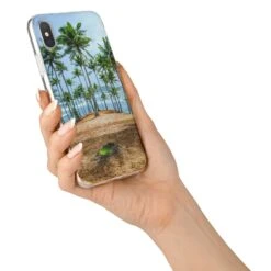 Palm Trees IPhone Case -Wrap & Case Store Palm Trees iPhone X Bumper Case on Silver iPhone Alternative Image 2