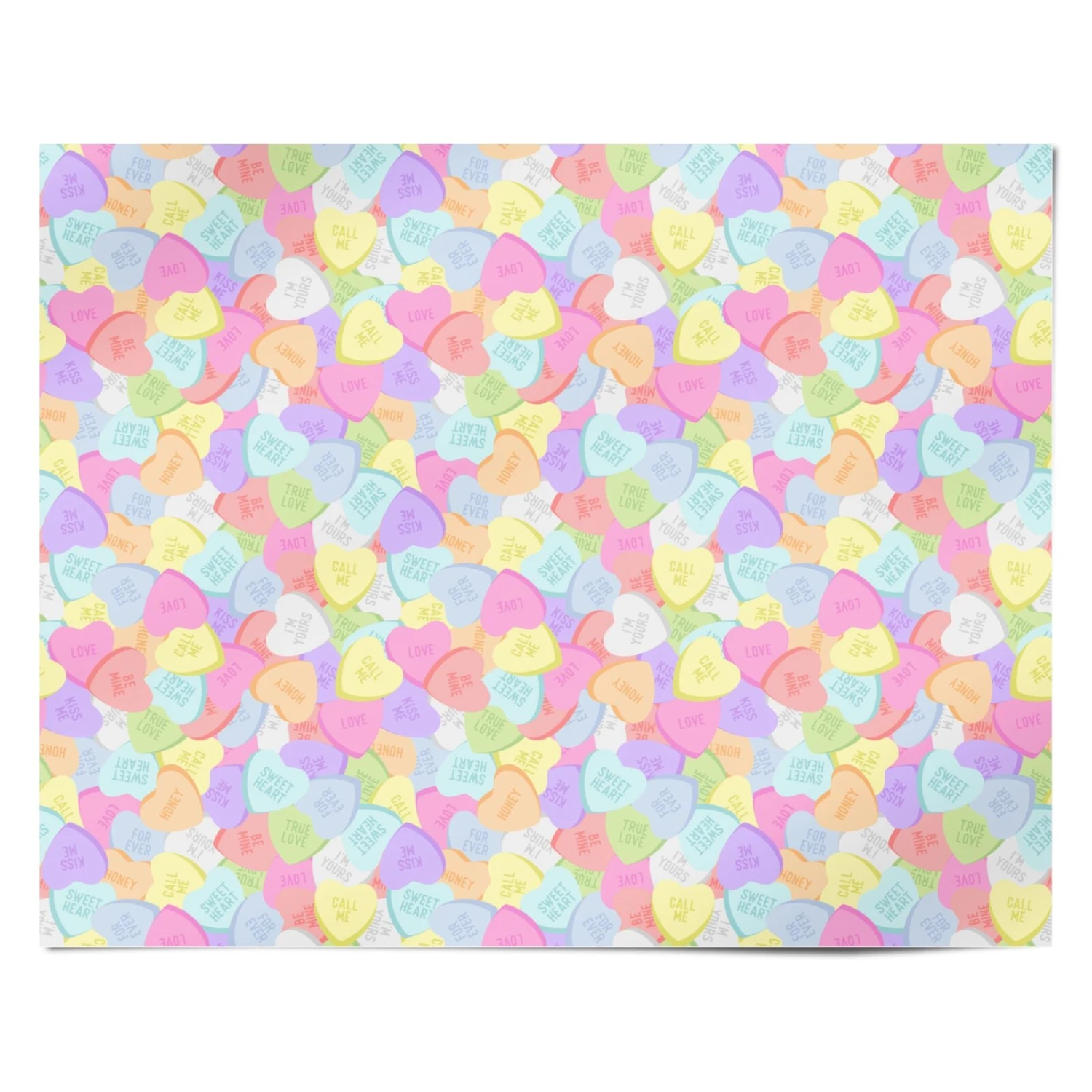 Pastel Candy Hearts Wrapping Paper - Image 4