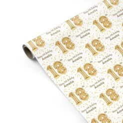Front Page -Wrap & Case Store Personalised 18th Birthday Personalised Gift Wrap