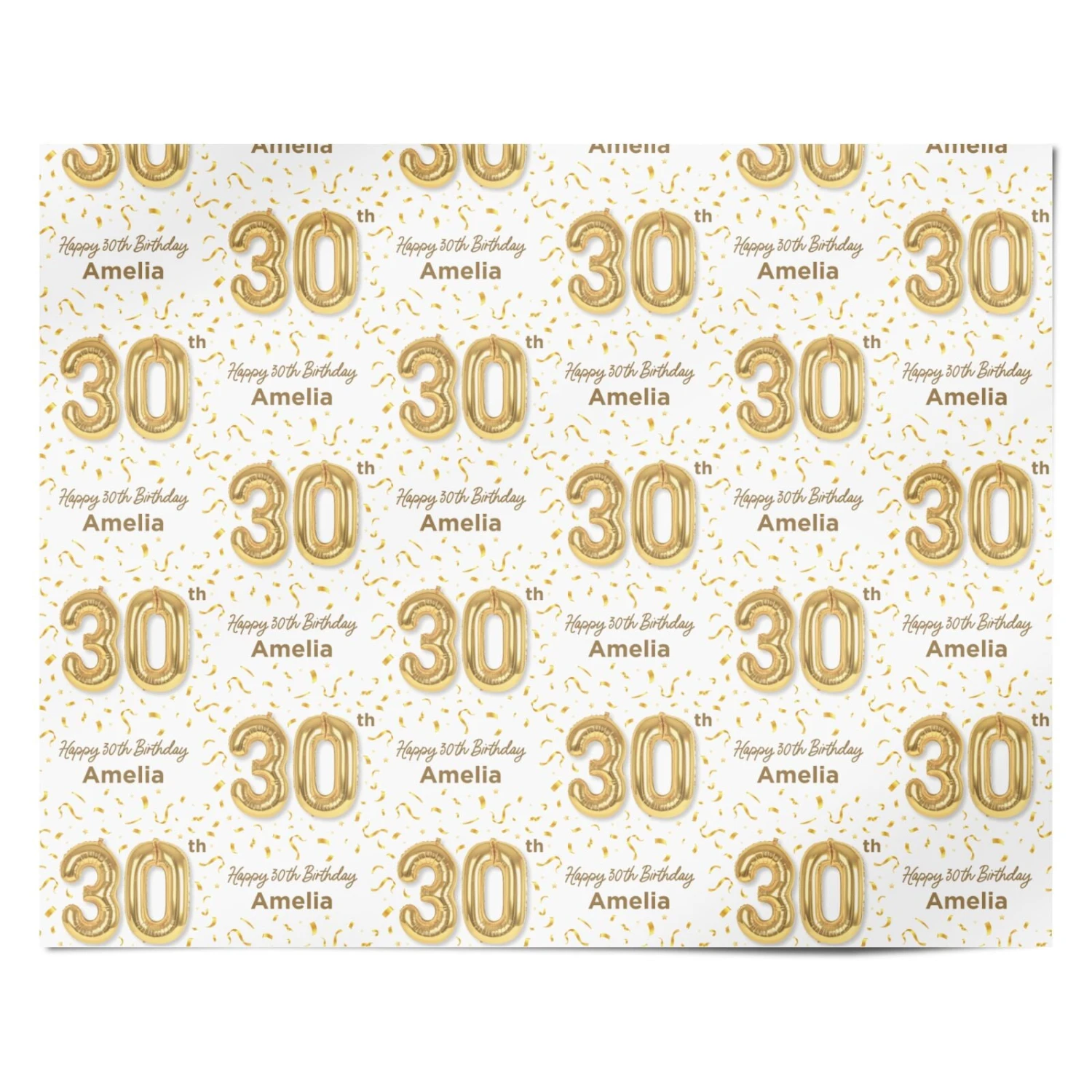 Personalised 30th Birthday Wrapping Paper - Image 4