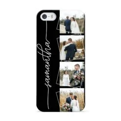 Personalised 4 Photo Couple Name IPhone Case -Wrap & Case Store Personalised 4 Photo Couple Name Apple iPhone 5 Case