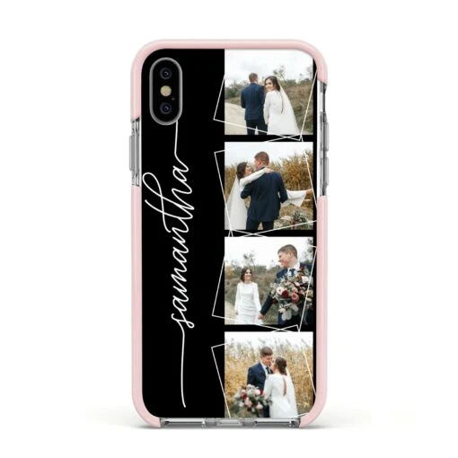 Personalised 4 Photo Couple Name IPhone Case - Image 19