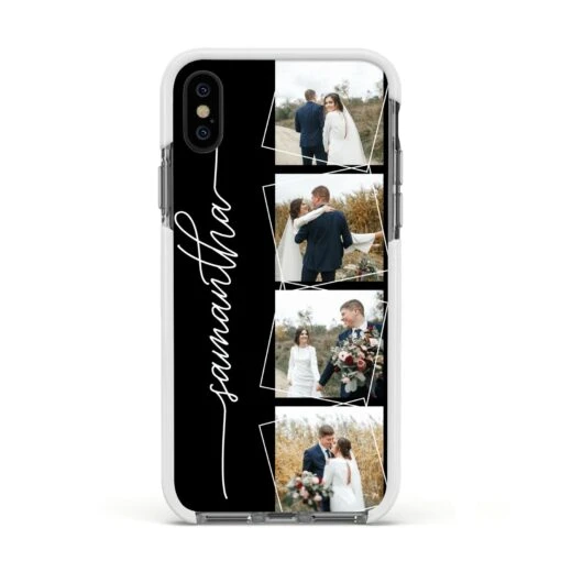 Personalised 4 Photo Couple Name IPhone Case - Image 18