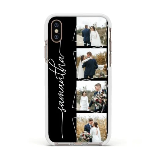 Personalised 4 Photo Couple Name IPhone Case - Image 17