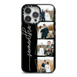 Personalised 4 Photo Couple Name IPhone Case