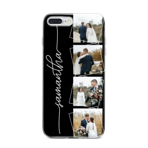 Personalised 4 Photo Couple Name IPhone Case - Image 14