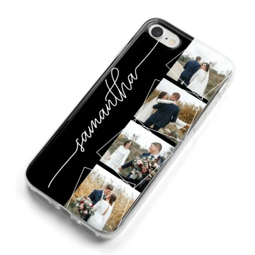 Personalised 4 Photo Couple Name IPhone Case - Image 9