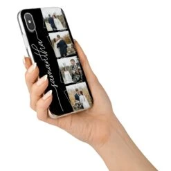 Personalised 4 Photo Couple Name IPhone Case -Wrap & Case Store Personalised 4 Photo Couple Name iPhone X Bumper Case on Silver iPhone Alternative Image 2