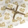 Personalised 40th Birthday Wrapping Paper -Wrap & Case Store Personalised 40th Birthday Custom Wrapping Paper