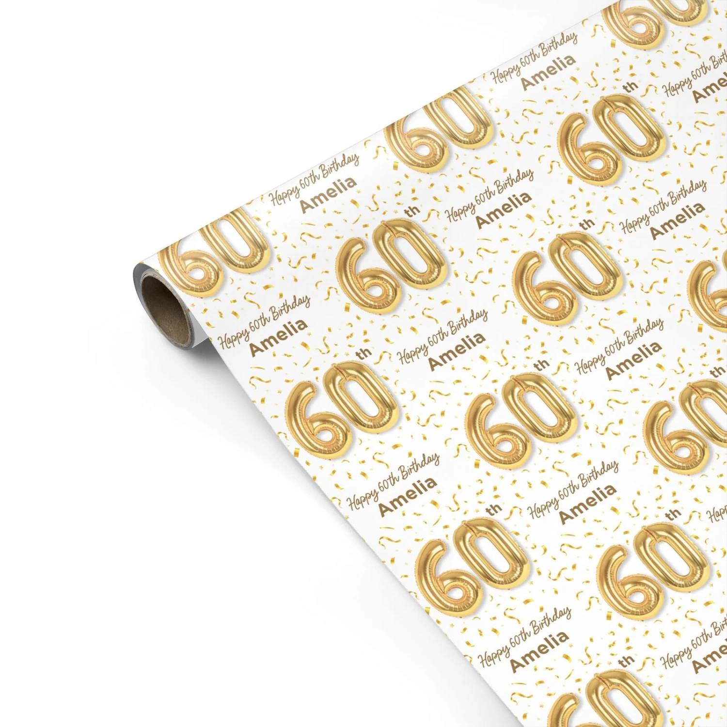 Personalised 60th Birthday Wrapping Paper - Image 2