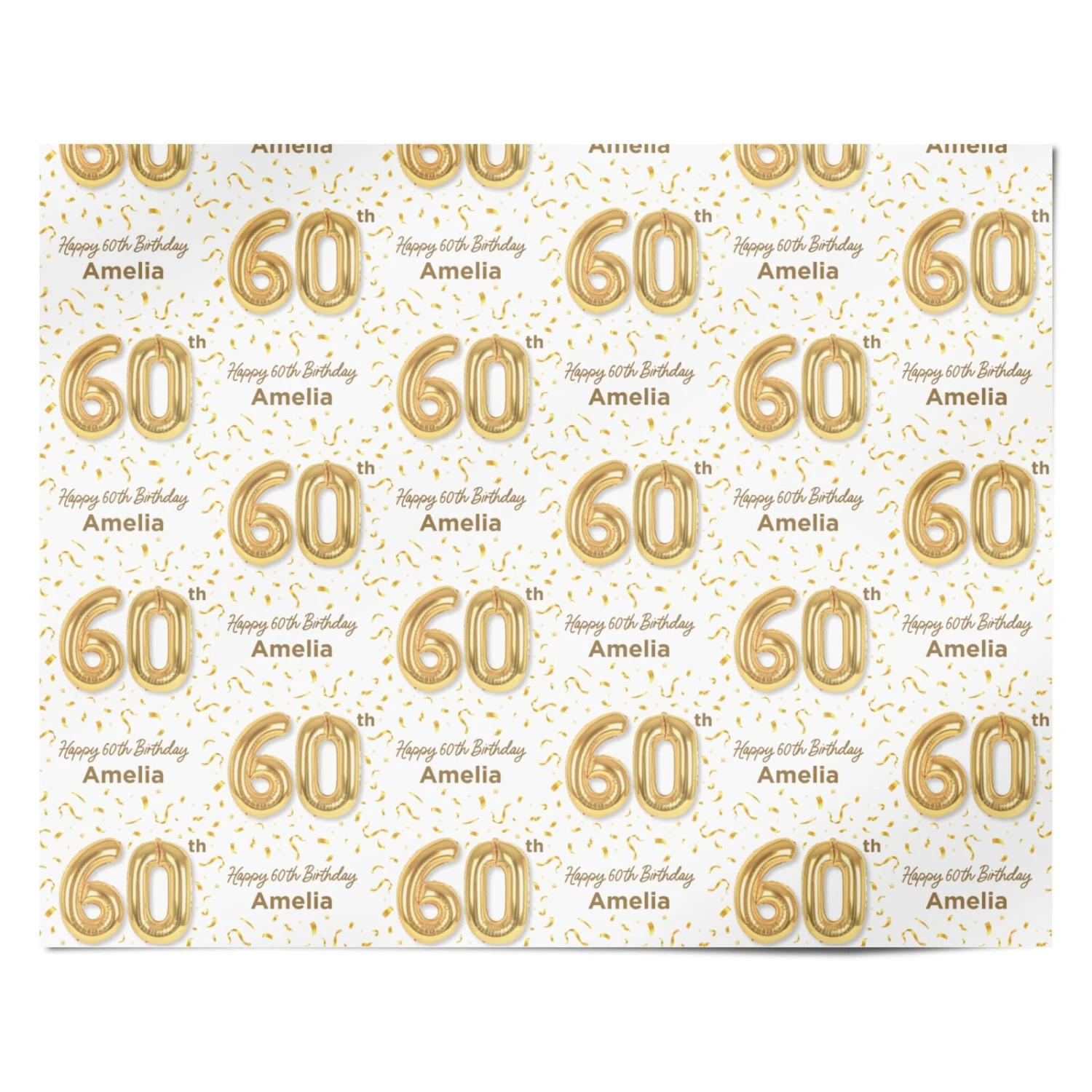 Personalised 60th Birthday Wrapping Paper - Image 4