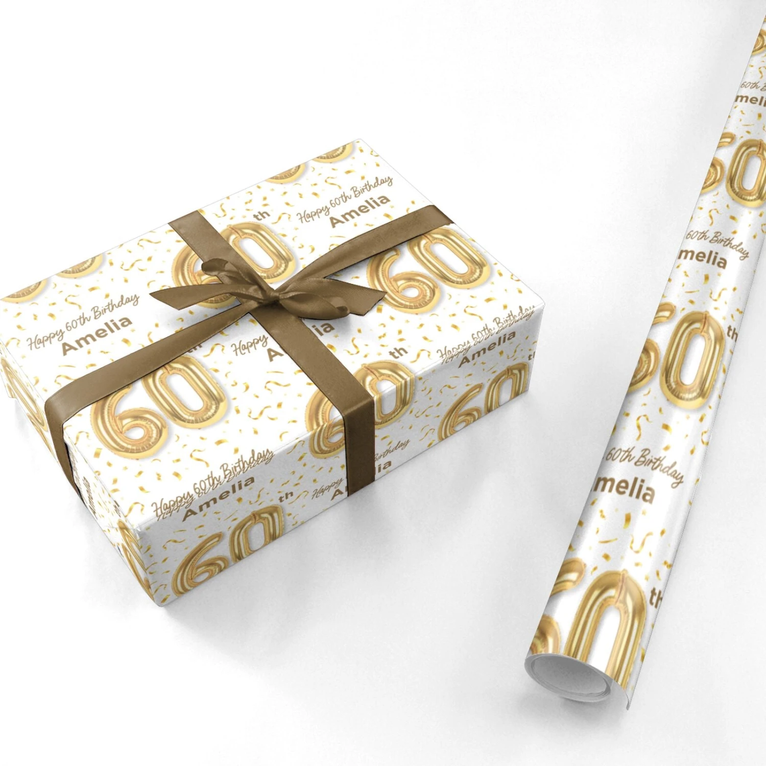 Personalised 60th Birthday Wrapping Paper - Image 3