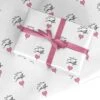 Personalised Anniversary Heart Balloons Wrapping Paper