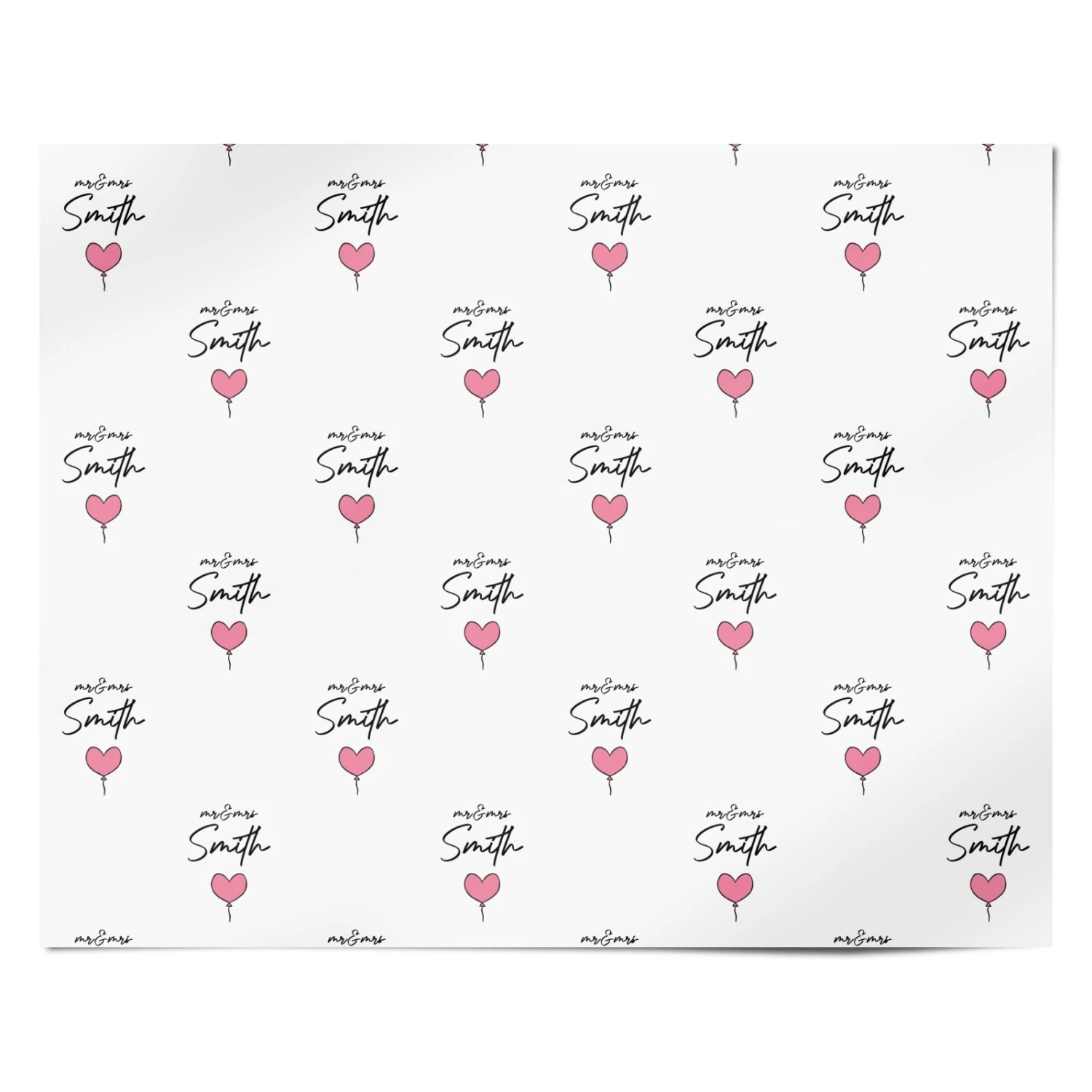 Personalised Anniversary Heart Balloons Wrapping Paper - Image 4