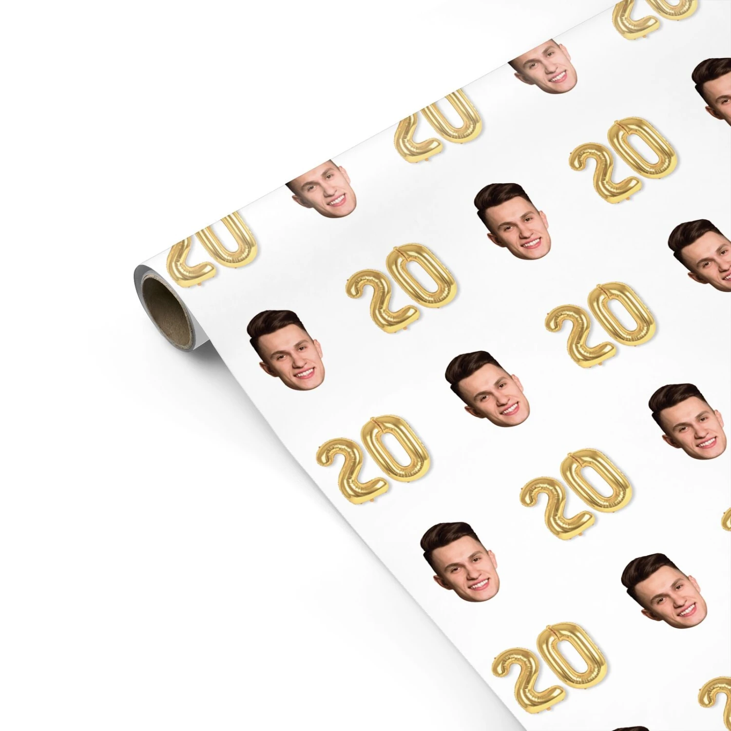 Personalised Birthday Photo Face Wrapping Paper - Image 2