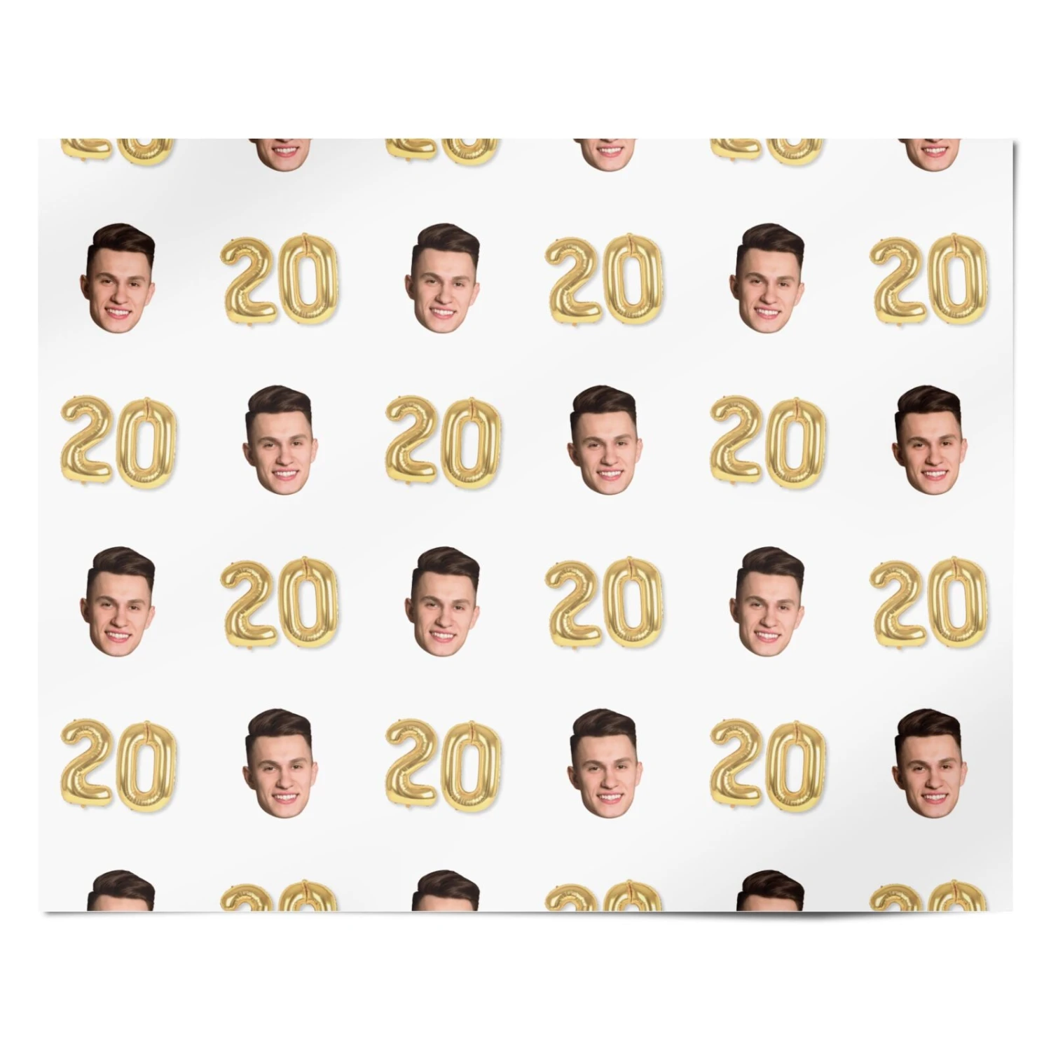 Personalised Birthday Photo Face Wrapping Paper - Image 4