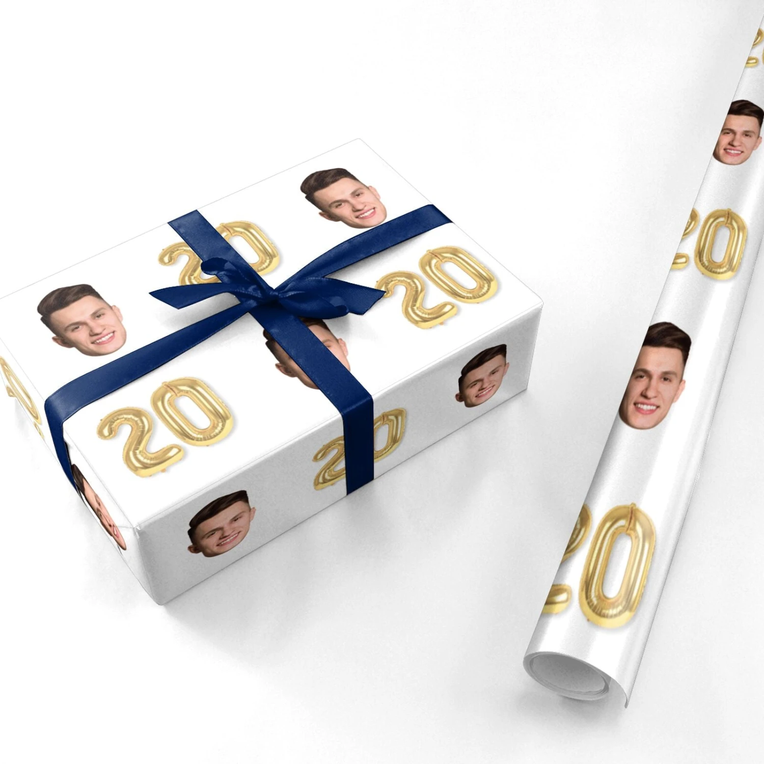 Personalised Birthday Photo Face Wrapping Paper - Image 3