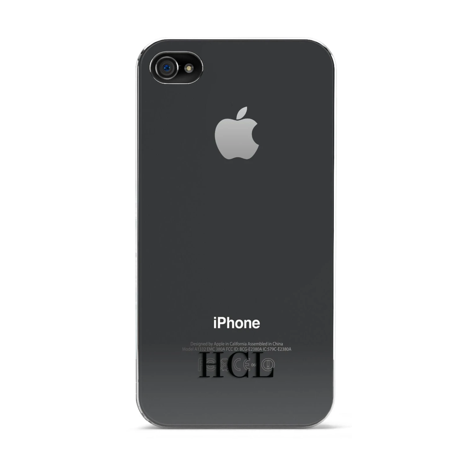Personalised Black Initials Bottom Clear Custom Apple IPhone Case - Image 4