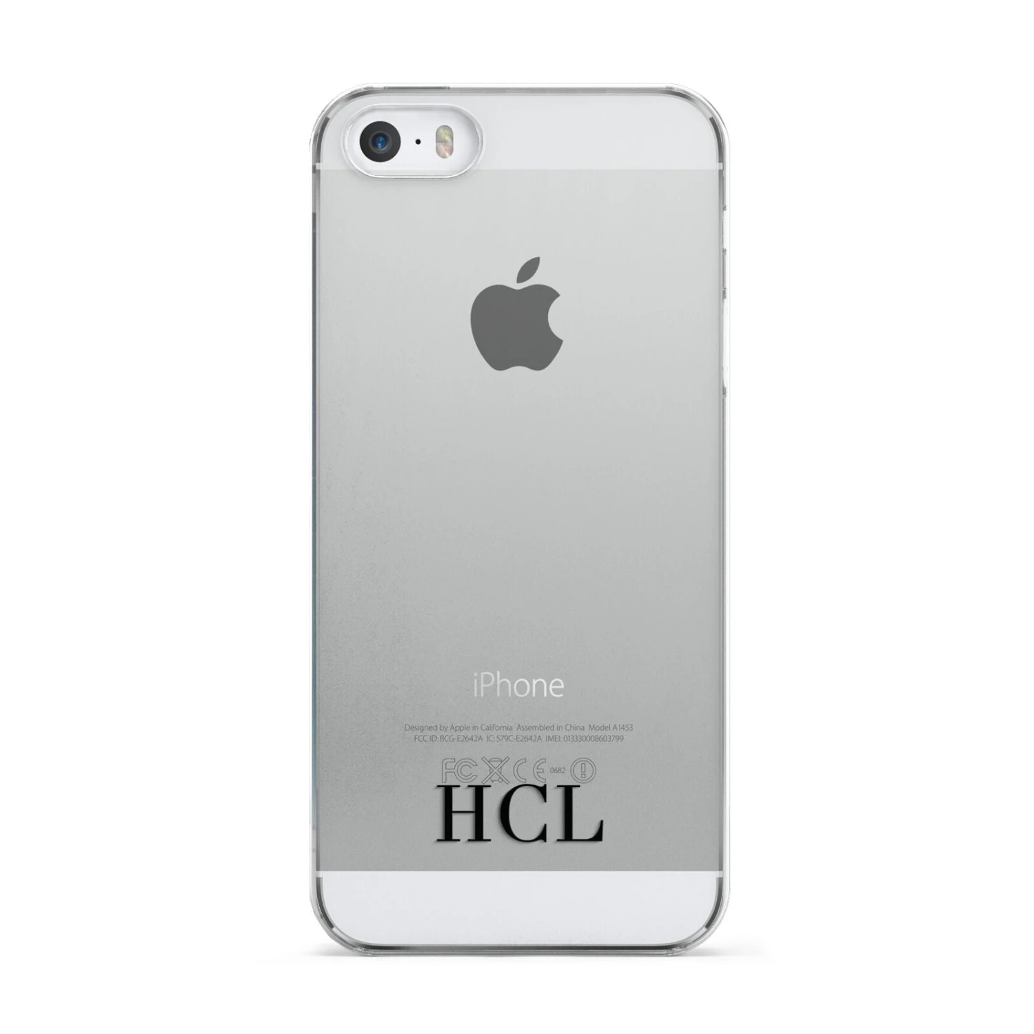 Personalised Black Initials Bottom Clear Custom Apple IPhone Case - Image 3