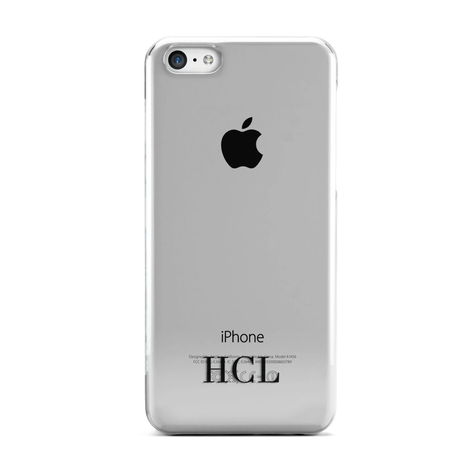 Personalised Black Initials Bottom Clear Custom Apple IPhone Case - Image 2