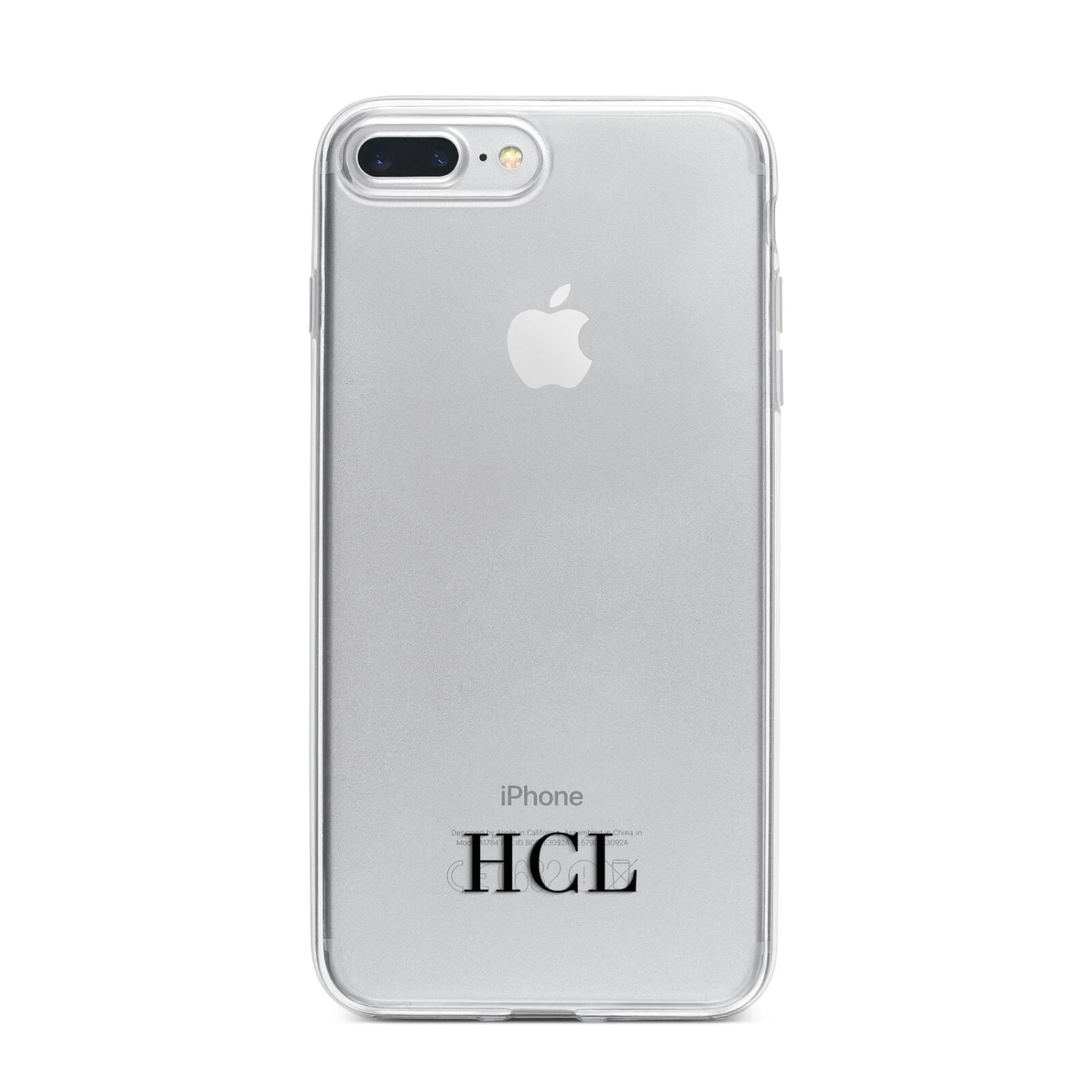 Personalised Black Initials Bottom Clear Custom Apple IPhone Case - Image 14