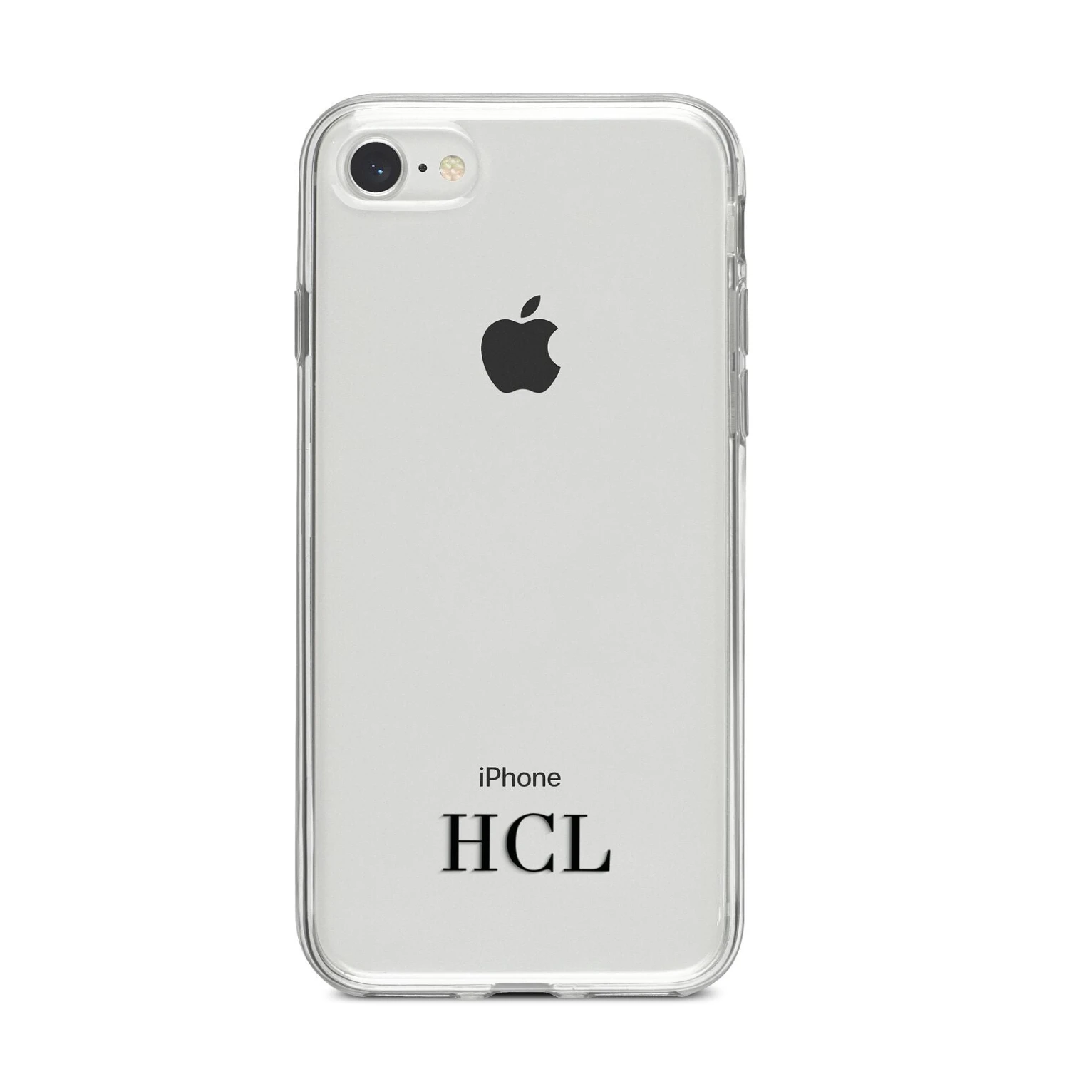 Personalised Black Initials Bottom Clear Custom Apple IPhone Case - Image 8