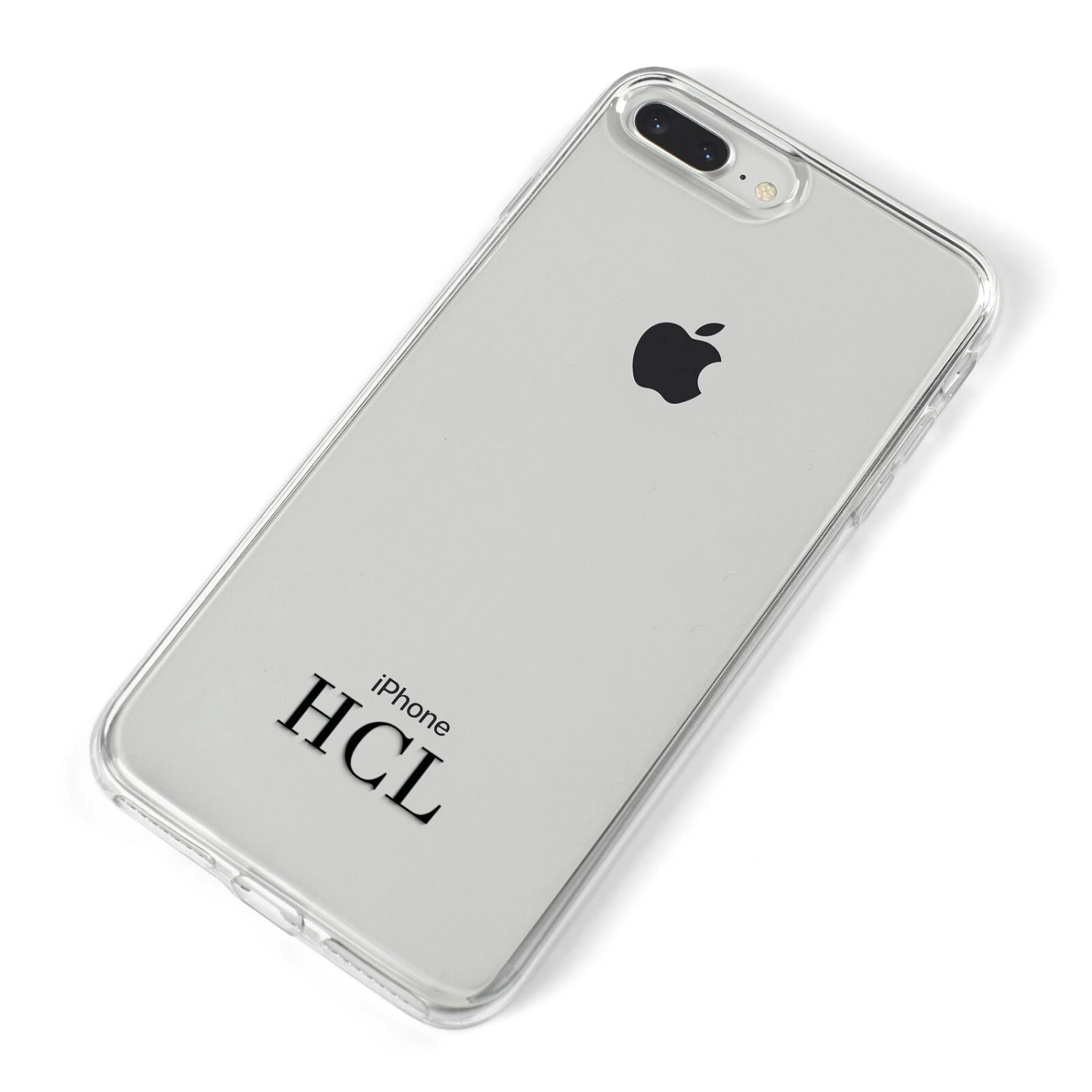 Personalised Black Initials Bottom Clear Custom Apple IPhone Case - Image 11