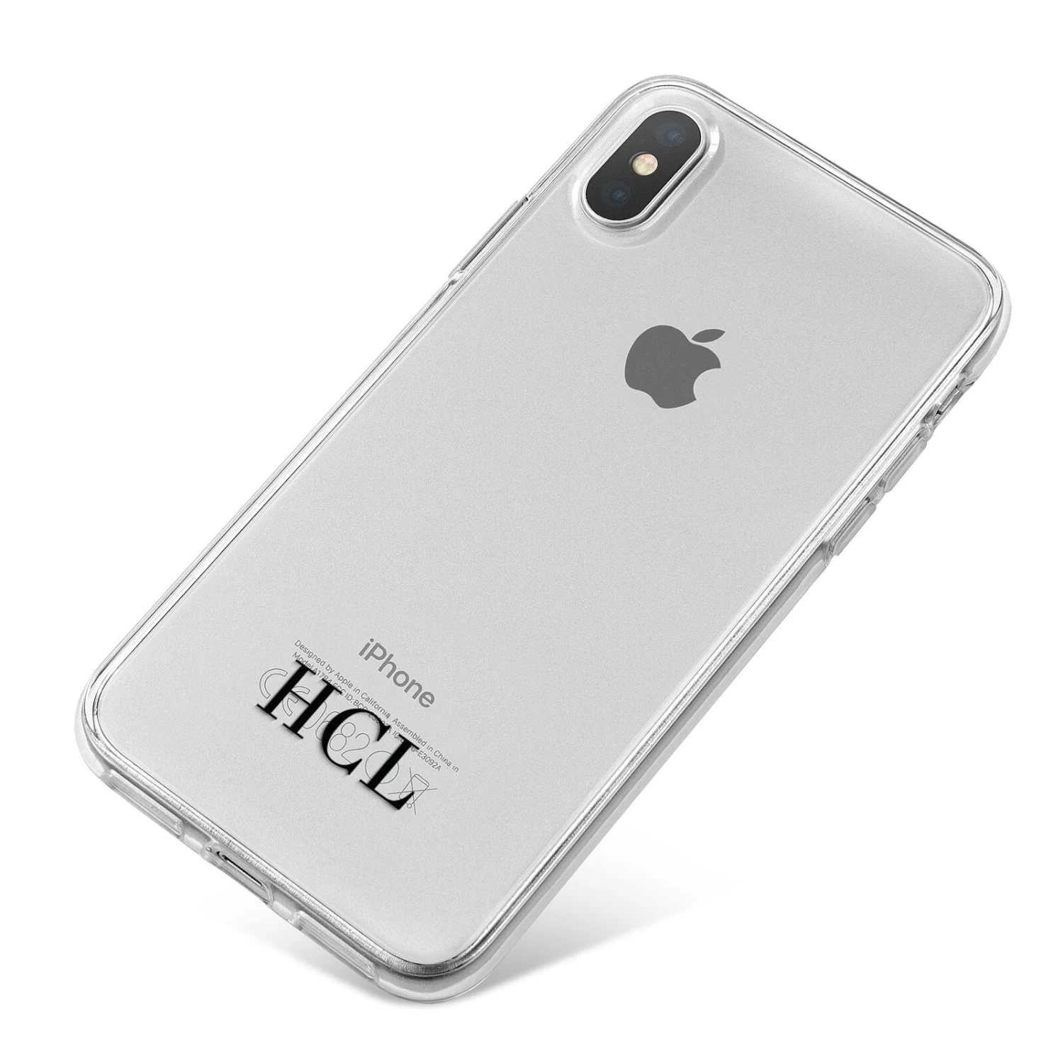 Personalised Black Initials Bottom Clear Custom Apple IPhone Case - Image 7