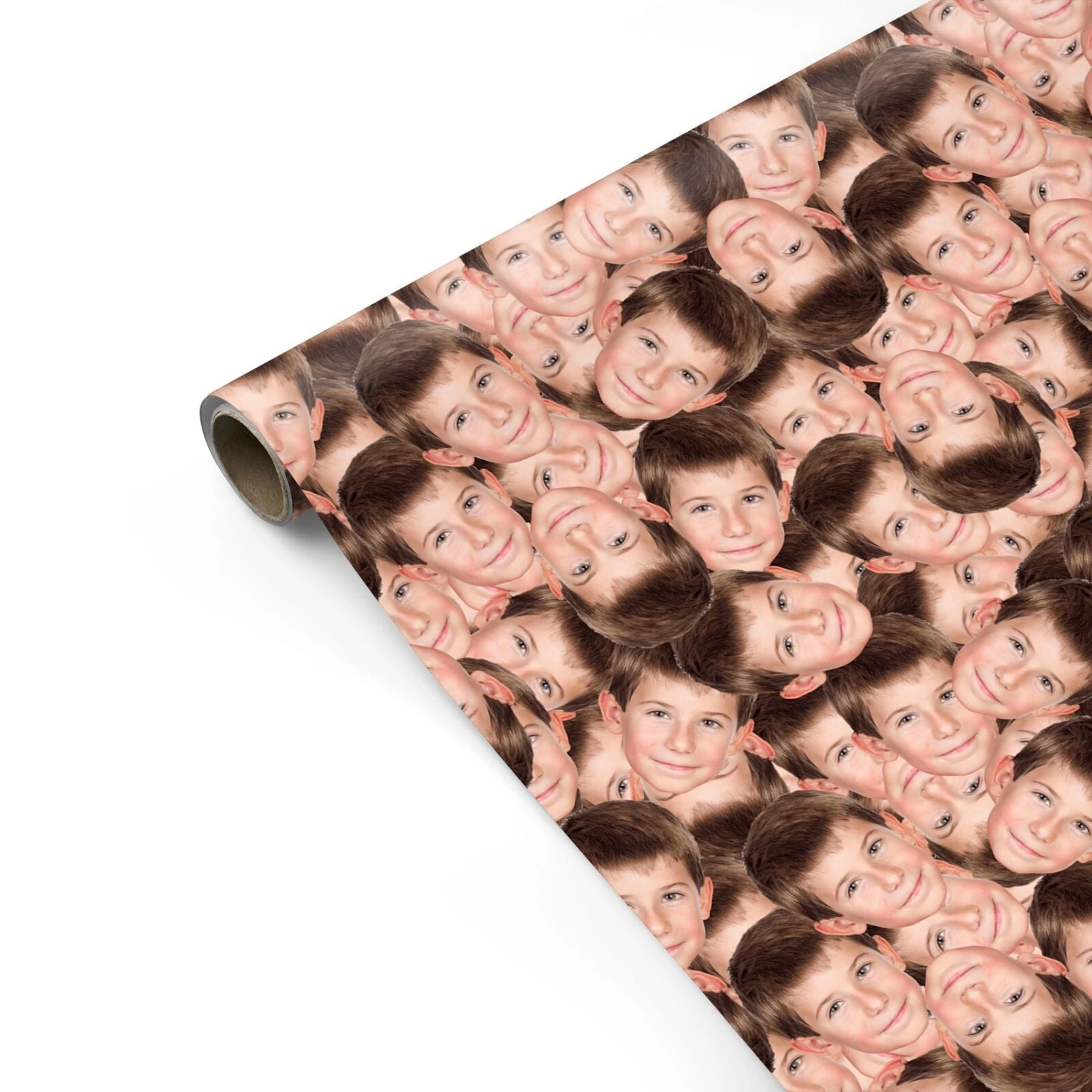 Personalised Boys Face Photo Collage Wrapping Paper - Image 2