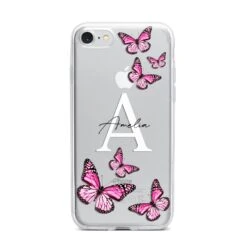Personalised Butterfly IPhone Case -Wrap & Case Store Personalised Butterfly iPhone 7 Bumper Case on Silver iPhone