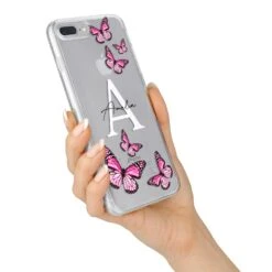 Personalised Butterfly IPhone Case -Wrap & Case Store Personalised Butterfly iPhone 7 Plus Bumper Case on Silver iPhone Alternative Image