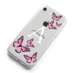 Personalised Butterfly IPhone Case -Wrap & Case Store Personalised Butterfly iPhone 8 Bumper Case on Silver iPhone Alternative Image