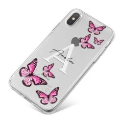 Personalised Butterfly IPhone Case -Wrap & Case Store Personalised Butterfly iPhone X Bumper Case on Silver iPhone